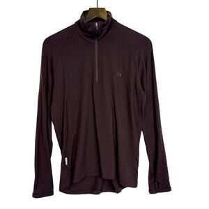 Icebreaker Bodyfit 260 100% Merino Baselayer Zip Up Top Brown - M